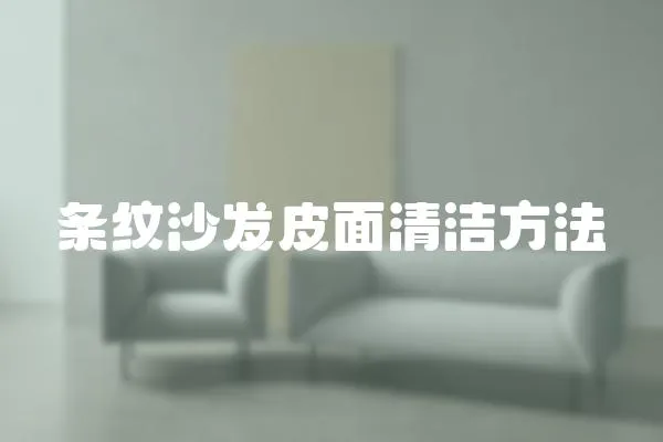 條紋沙發皮面清潔方法