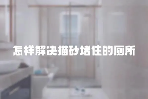 怎樣解決貓砂堵住的廁所