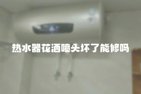 熱水器花灑噴頭壞了能修嗎