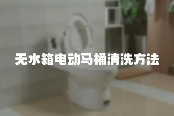 無水箱電動馬桶清洗方法
