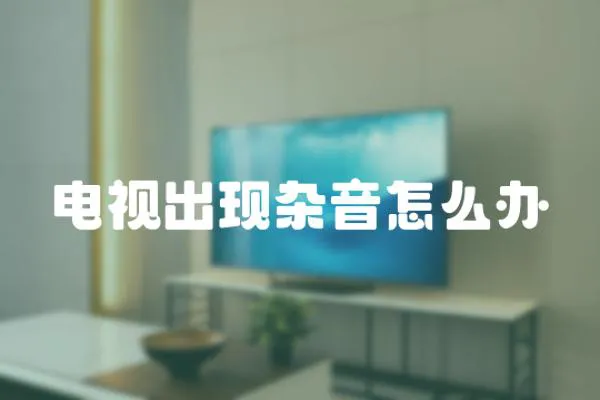 電視出現(xiàn)雜音怎么辦
