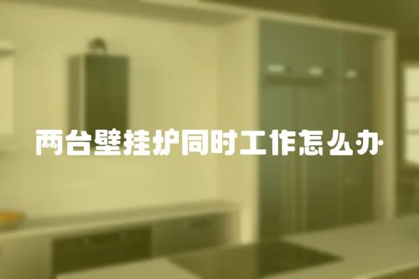 兩臺壁掛爐同時工作怎么辦