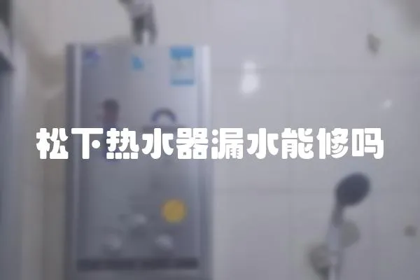 松下熱水器漏水能修嗎