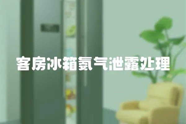 客房冰箱氨氣泄露處理