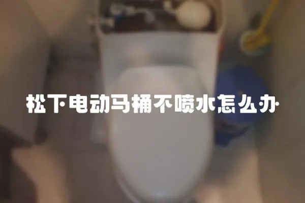 松下電動馬桶不噴水怎么辦