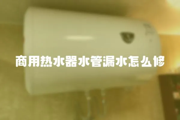 商用熱水器水管漏水怎么修