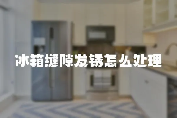 冰箱縫隙發(fā)銹怎么處理