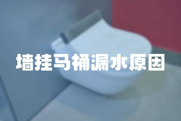墻掛馬桶漏水原因