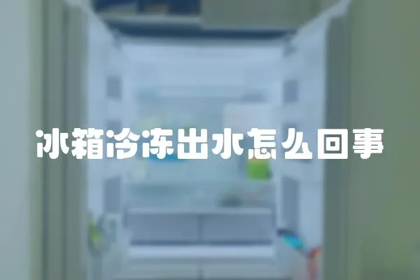 冰箱冷凍出水怎么回事