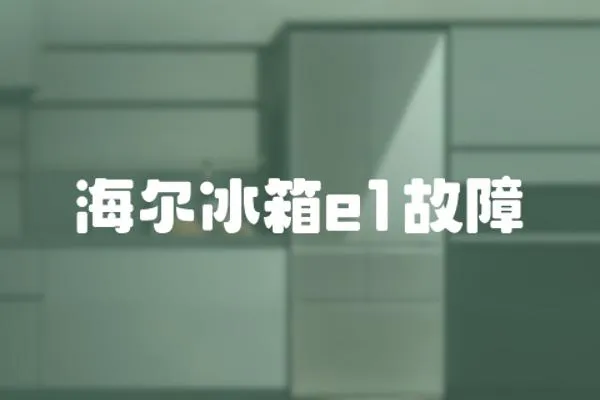 海爾冰箱e1故障