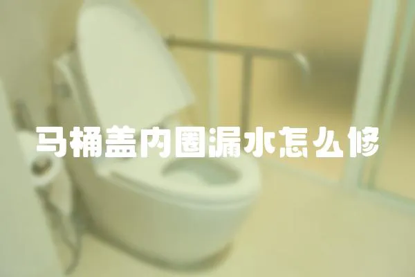 馬桶蓋內圈漏水怎么修