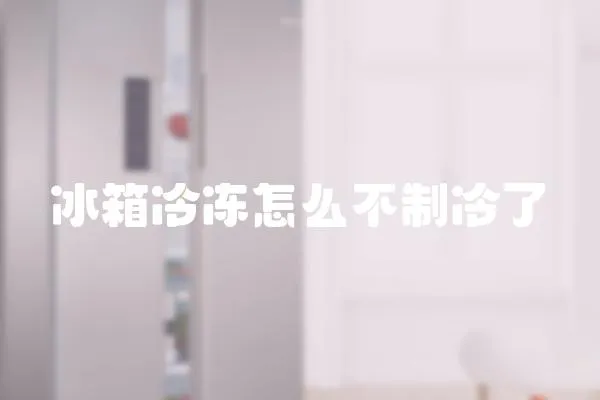 冰箱冷凍怎么不制冷了
