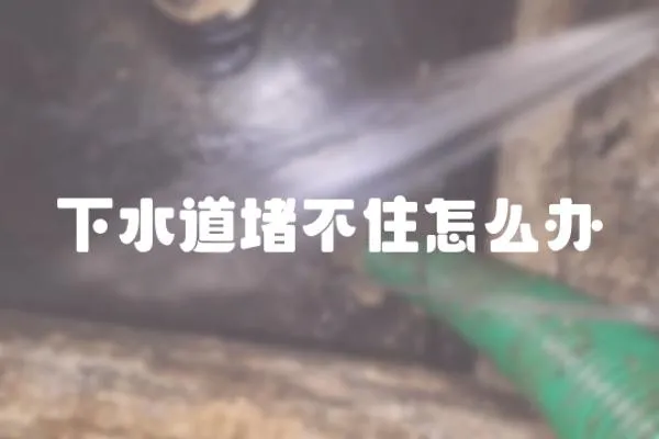 下水道堵不住怎么辦
