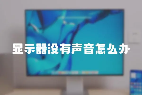 顯示器沒有聲音怎么辦