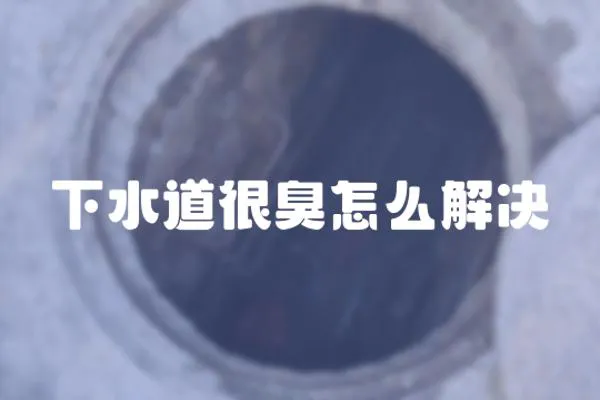 下水道很臭怎么解決