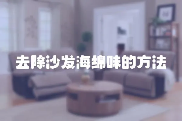 去除沙發海綿味的方法