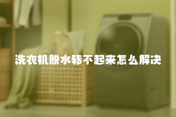 洗衣機脫水轉不起來怎么解決