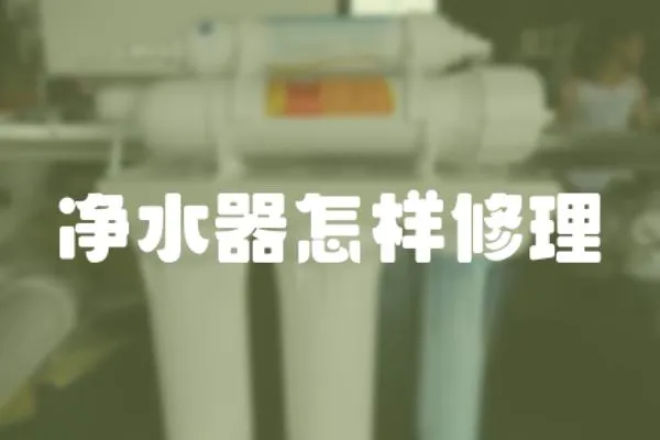 凈水器怎樣修理