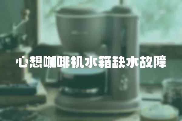 心想咖啡機水箱缺水故障