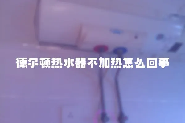 德尔顿热水器不加热怎么回事