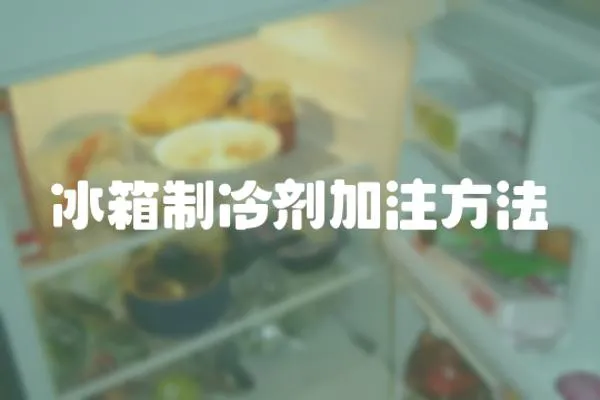 冰箱制冷劑加注方法