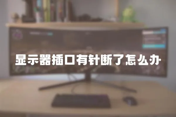 顯示器插口有針斷了怎么辦