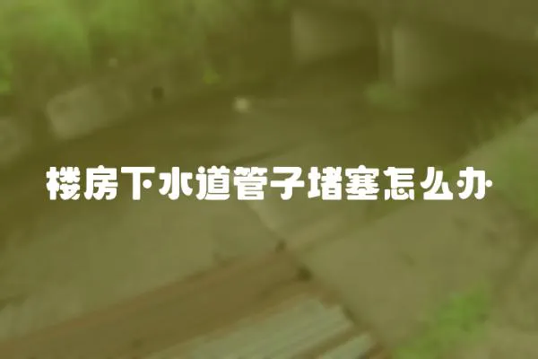 樓房下水道管子堵塞怎么辦