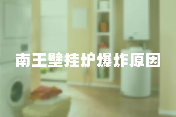 南王壁掛爐爆炸原因