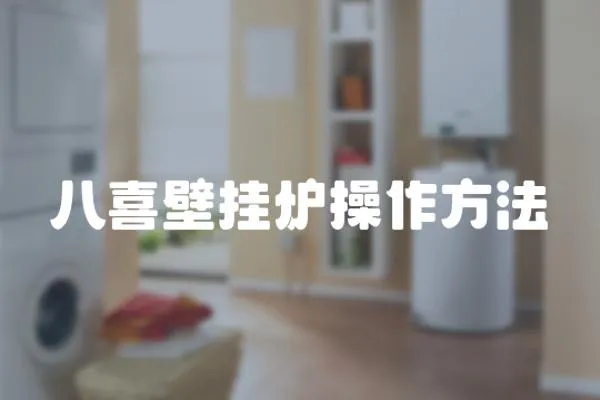 八喜壁掛爐操作方法