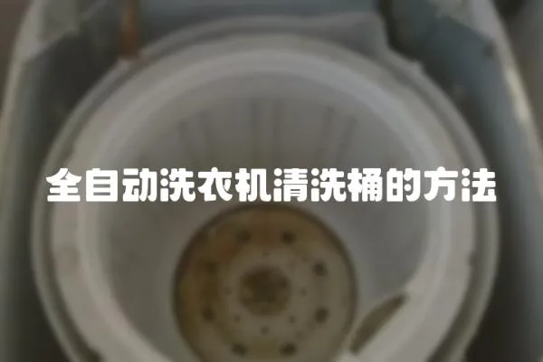 全自動洗衣機清洗桶的方法