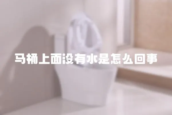 馬桶上面沒有水是怎么回事