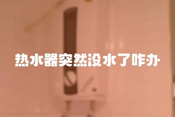 熱水器突然沒水了咋辦