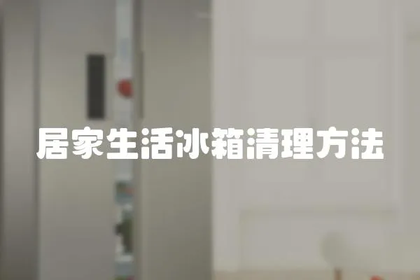 居家生活冰箱清理方法