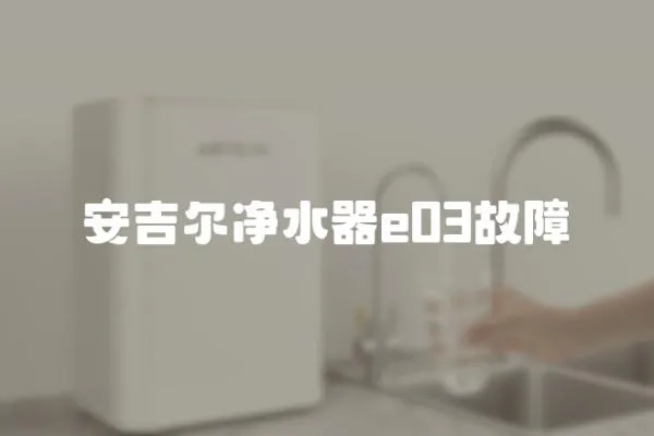 安吉爾凈水器e03故障