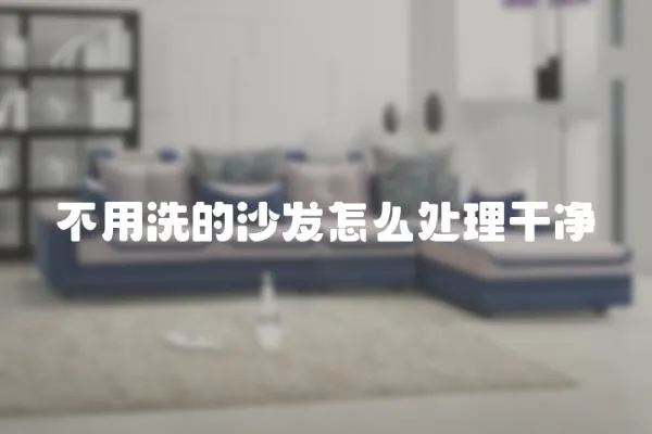 不用洗的沙發怎么處理干凈
