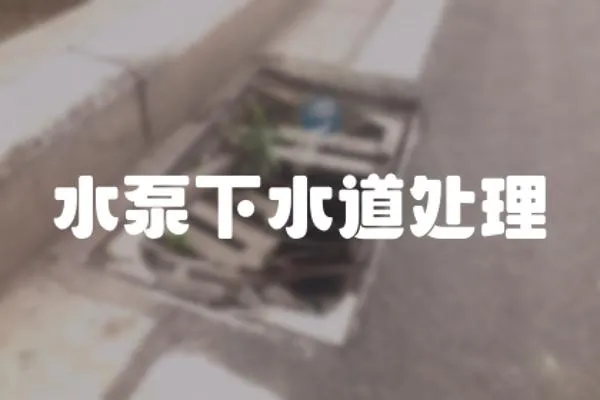 水泵下水道處理