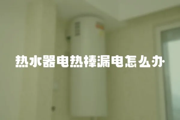 熱水器電熱棒漏電怎么辦