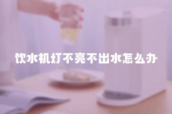飲水機燈不亮不出水怎么辦
