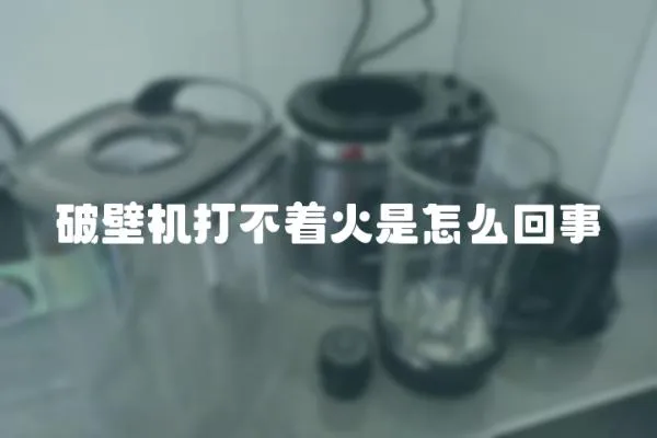 破壁機打不著火是怎么回事