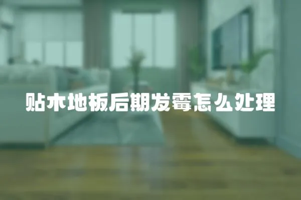 貼木地板后期發霉怎么處理