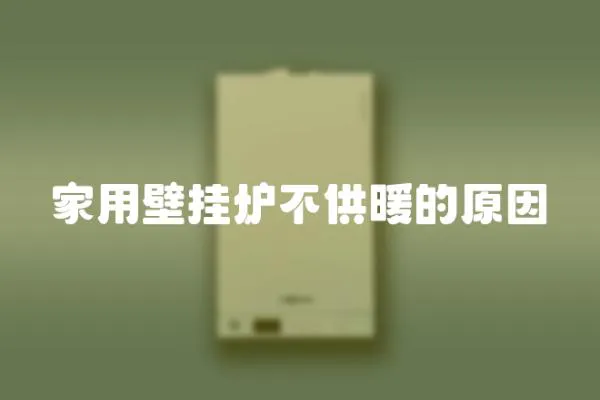 家用壁掛爐不供暖的原因