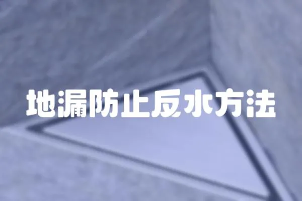 地漏防止反水方法