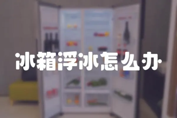 冰箱浮冰怎么辦