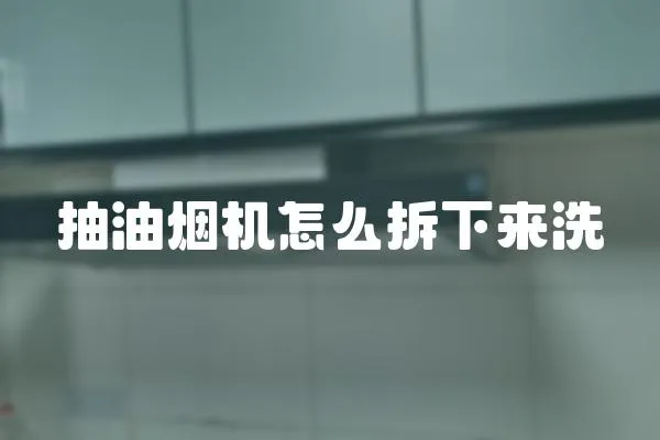 抽油煙機怎么拆下來洗