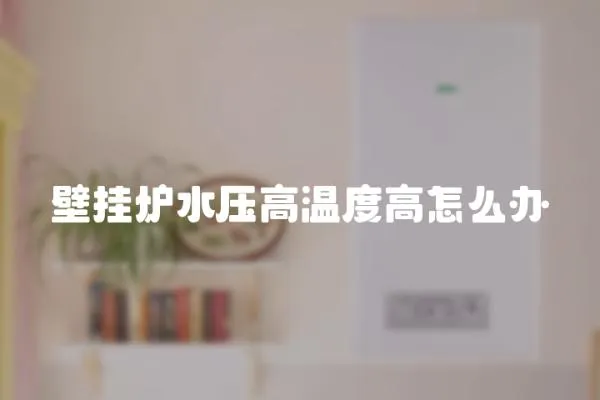 壁掛爐水壓高溫度高怎么辦
