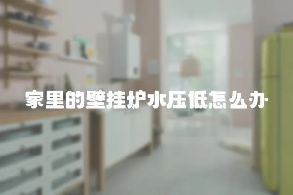 家里的壁掛爐水壓低怎么辦