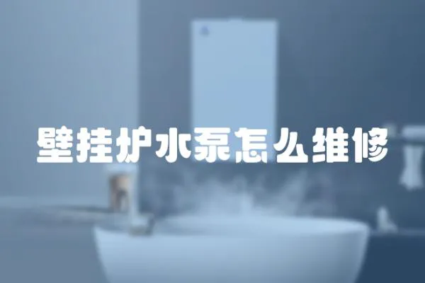 壁掛爐水泵怎么維修