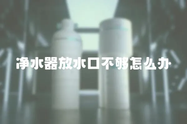 凈水器放水口不夠怎么辦