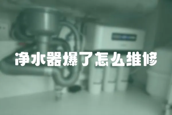 凈水器爆了怎么維修