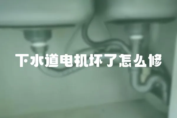 下水道電機(jī)壞了怎么修